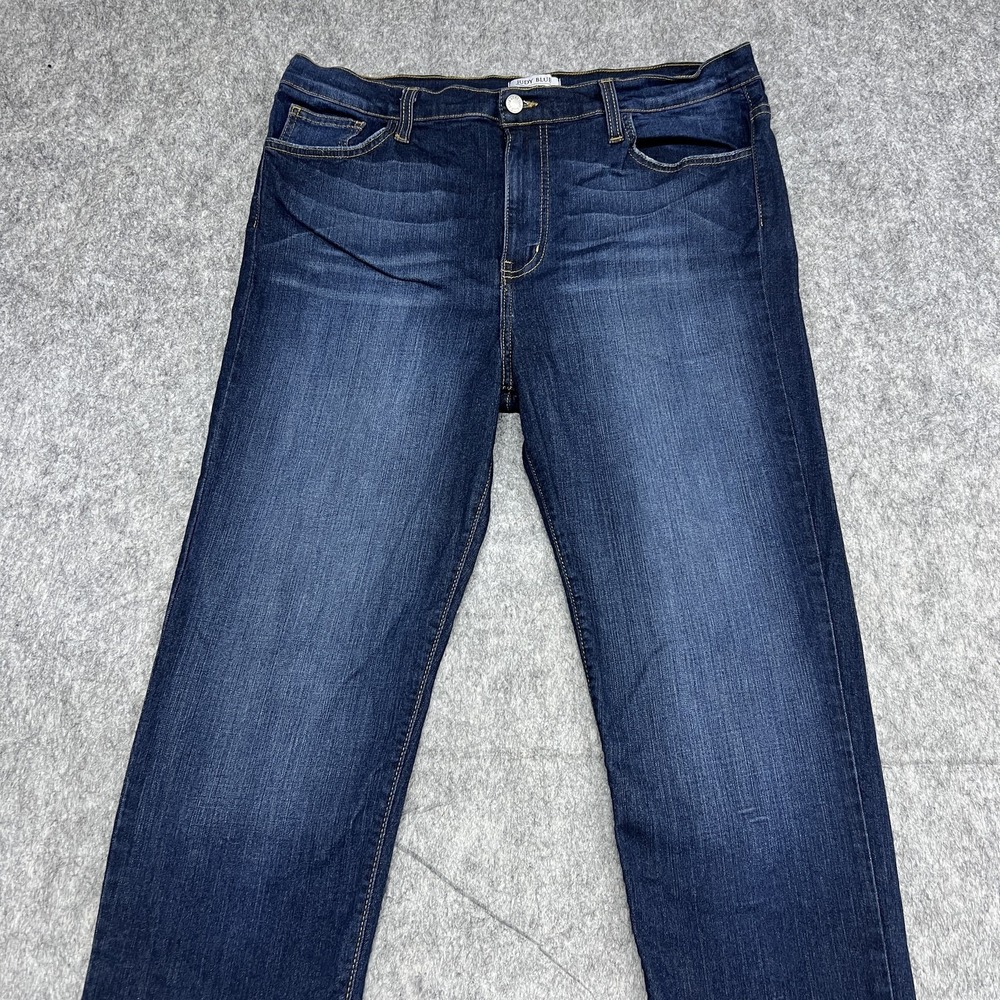 Judy Blue Jeans Womens 3XL Blue Dark Wash Stretch Mid Rise Skinny Plus Size USA - Picture 2 of 15